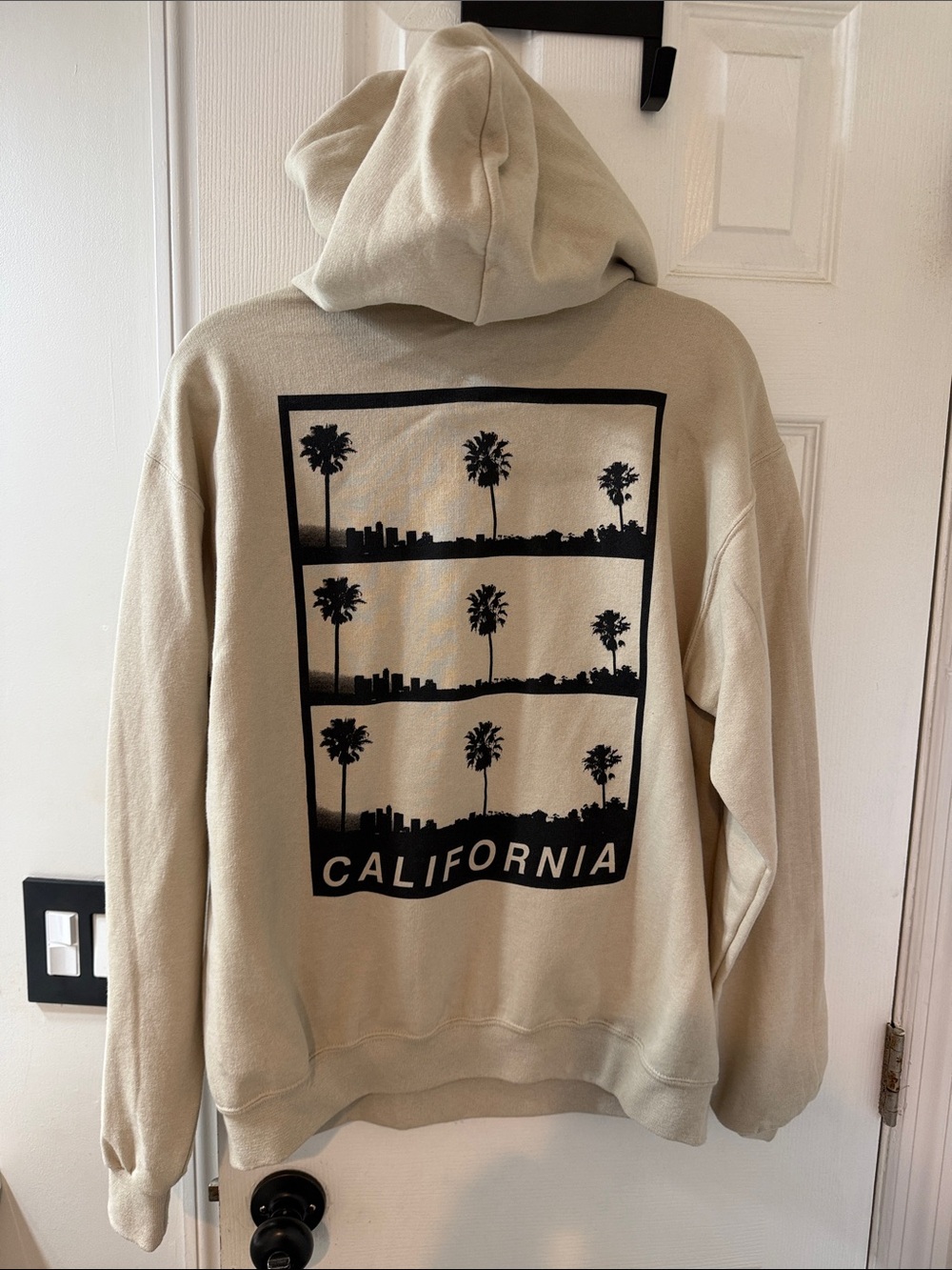 California Graphic Hoodie Sweatshirt - Beige